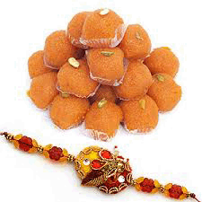 send laddoo with rakhi for brother to belgaum