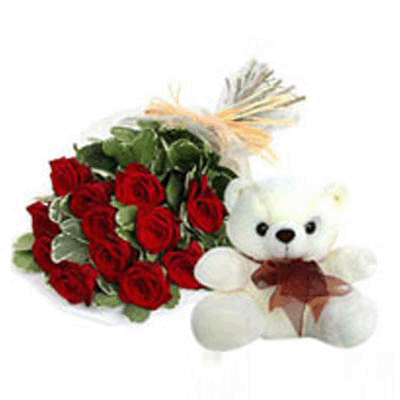 send roses with teddy bearto mysore